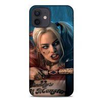 Apple iPhone 12 Uyumlu Kılıf Harley Quinn (13) Silikon Kap Mavi