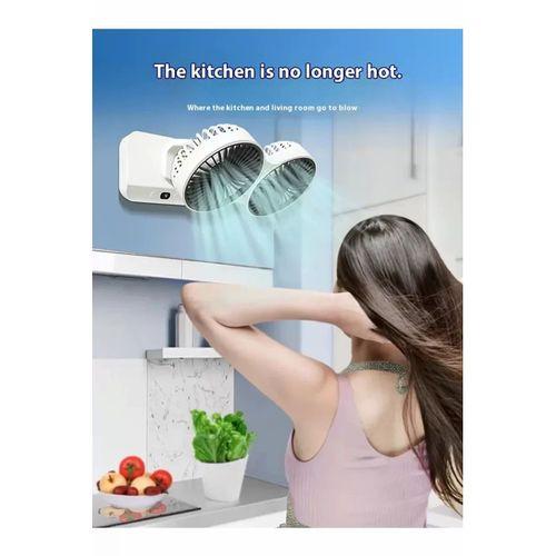 Masaüstü Dijital Ekranlı Çift Fanlı Led Işıklı Soğutucu Fan Ev Ofis Şarjlı Vantilatör