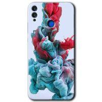 MRCİLETİSİM Honor 8x Kılıf HD Desen Baskılı Arka Kapak + Temperli Cam - Renkli Karışım