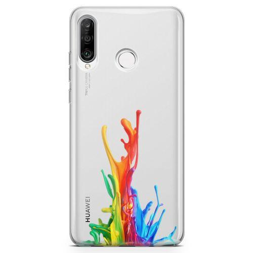 Huawei P30 Lite 2020 Kılıf Duvar Boyası Arka Kapak Koruma Desenli Full Koruyucu