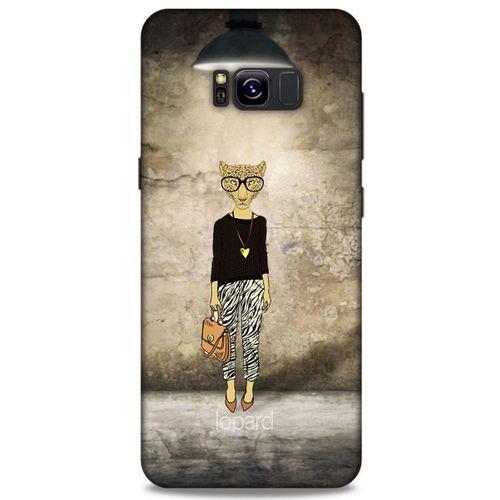 Samsung Galaxy S8 Plus Kılıf FunnyMaX (20) Koruyucu Kılıf Kahverengi Kaplan