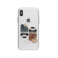iPhone X Sunset Wave Premium Şeffaf Telefon Kılıfı