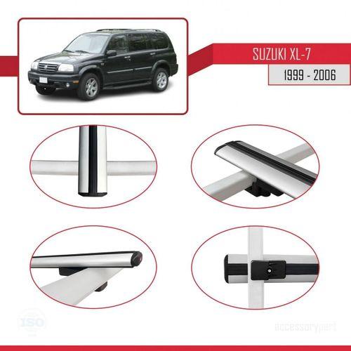 Suzuki XL-7 1999-2006 Arası ile uyumlu Basic Model Ara Atkı Tavan Barı GRİ 3 ADET