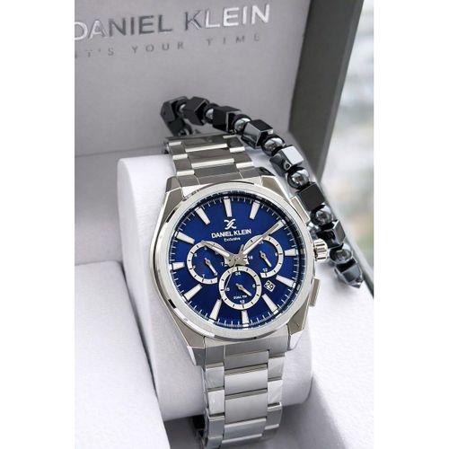 Daniel Klein Erkek Kol Saati 30 Metre Suya Dayanıklı Çelik Kordon + Bileklik Hediyeli VS.BLKT.0843