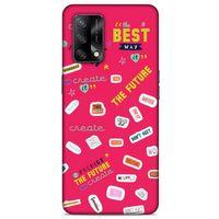 Oppo A74 4G Uyumlu Kılıf Pembe Delisi (44) Tough Armor Kılıf Writing