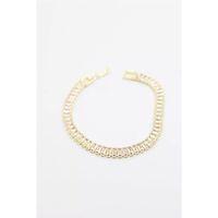 Baget Taşlı Su Yolu Bileklik - Altın