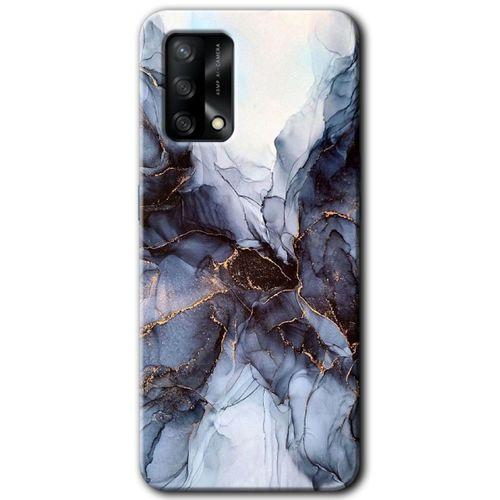BeRa Aksesuar Oppo A54 Kılıf Baskılı Kapak - Otantik Mermer +Tam Kaplayan Mat Seramik