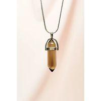 Dumanlı Kuvars Doğal Taşı Zincirli El Yapımı Tasarımlı Kolye Uç: 3,5 cm Zincir: 20 cm Kutulu