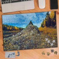 Yol Kenarında Birikmiş Çöp 240 Parça Puzzle Yapboz Tablo-569