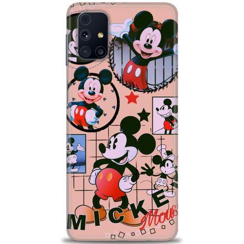 Samsung Galaxy M51 Kılıf HD Baskılı Kılıf - Mickey Mouse + Tam Ekran Koruyucu