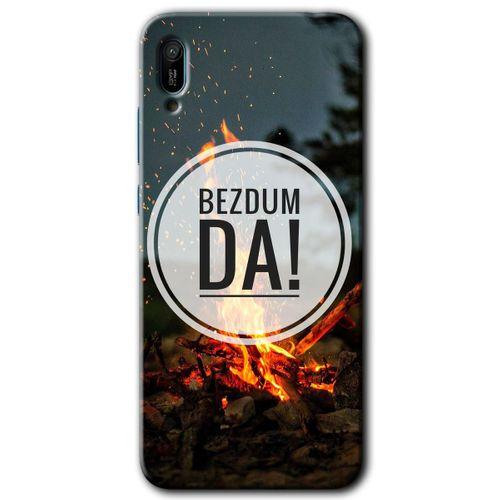 Huawei Y6 2019 HD Baskılı Kılıf + 9D Tam Ekran Koruyucu - Bezdum Da