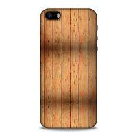 Lopard Apple Iphone 5 Uyumlu Kılıf Wood'X (11) Tam Koruma Baskılı