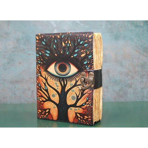 Göz Tasarımlı Deri Defter