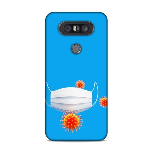 LG Q60 Kılıf Maske Ve Virusler Arka Kapak Silikon Koruma Full Koruyucu