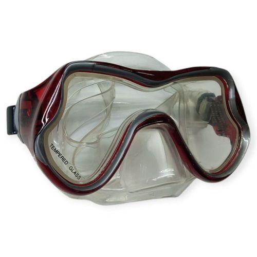 Star Diving Temper Camlı Dalış Maskesi Yetişkin - 51709-KIRMIZI