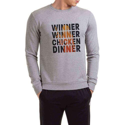 Pubg Winner Winner chıcken dınner Baskılı Gri Erkek Sweatshirt
