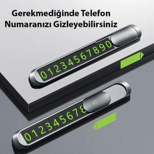 Zhltools Araç Geçici Park için Telefon Numaratörü Siyah
