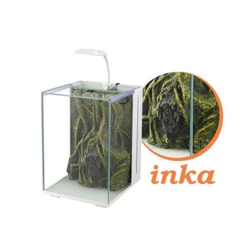 Nubios Nano Akvaryum Inca Dekorlu Beyaz 20x22x29Cm