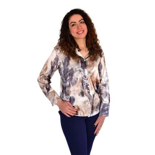 Kadın Saten Uzun Kol Gömlek BGL-ST04211