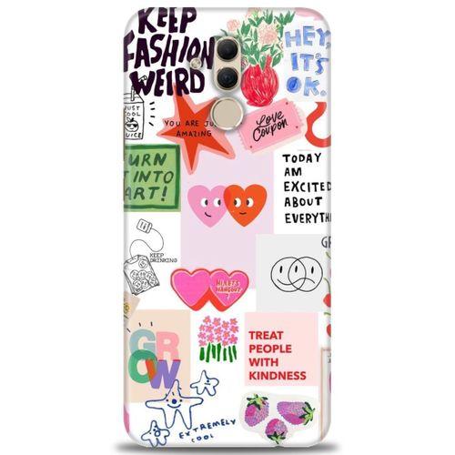 Huawei Mate 20 Lite Kılıf HD Baskılı Kılıf - Keep Fashion + Tam Ekran Koruyucu