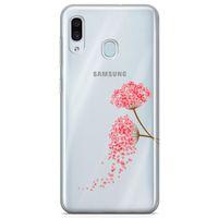 Samsung Galaxy A40 Kılıf Hüzünlü Ortanca Arka Kapak Koruma Desenli Full Koruyucu