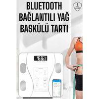 Akıllı Tartı Dijital Baskül Yağ Su Kas Vücut Kitle Kilo Ölçer Tartı