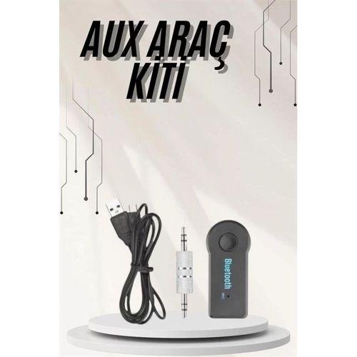 Yeni Nesil Bluetooth Aux Araç Kiti Siyah Tv Tablet Telefon Araç Araba