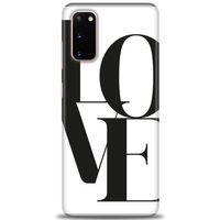 Samsung Galaxy S20 Kılıf HD Baskılı Kılıf - Love + Tam Ekran Koruyucu