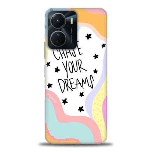 Vivo Y16 Kılıf HD Baskılı Kılıf - Chase Your Dreams + Tam Ekran Koruyucu