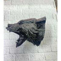 3d Siyah Ayı Başı Duvar Dekoru Modern Asılabilir Heykel 25x19 Cm