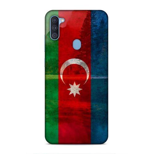 Samsung Galaxy A11 Uyumlu Kılıf Azarbaijan (43) Thin Fit Kılıf Bayrak Manzara