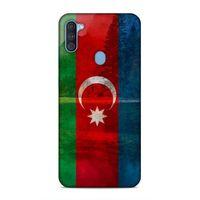 Samsung Galaxy A11 Uyumlu Kılıf Azarbaijan (43) Thin Fit Kılıf Bayrak Manzara