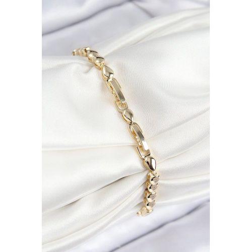 VIP Pirinç Zirkon Taşlı Sıralı Damla Model Gold Renk Kadın Bileklik