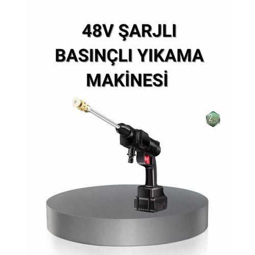 Kablosuz Basınçlı Yıkama Makinesi – 48v Güçlü Motor, 2 Pil Ve Köpük Hazneli