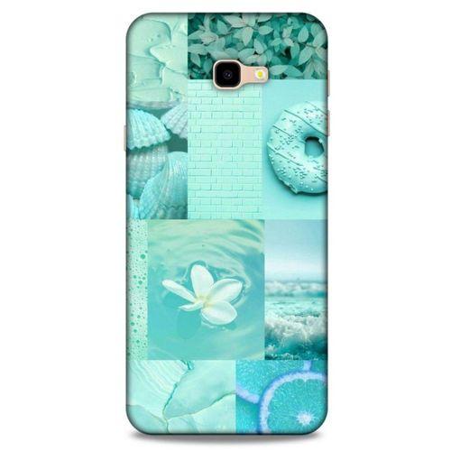 Samsung Galaxy J4 Plus Uyumlu Kılıf Yeşil Delisi (36) Glitter Kılıf Tropikal orman yeşili