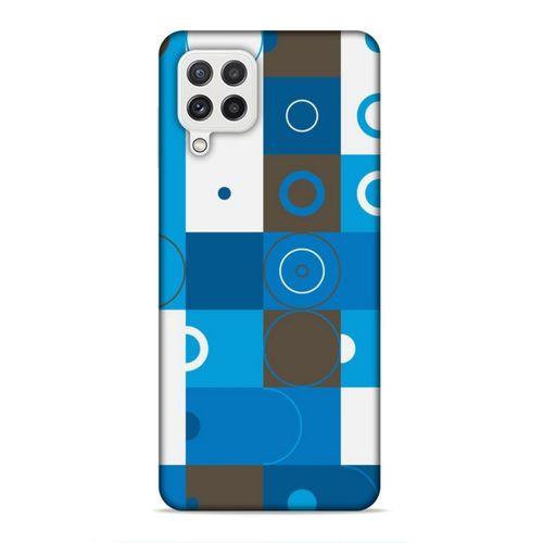 Samsung Galaxy A22 Uyumlu Kılıf Insomnia (27) Tasarımlı Kılıf Mavi Beyaz