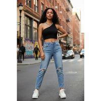Kadın Siyah Fit Görünümlü Tek Omuz Crop Top Büstiyer