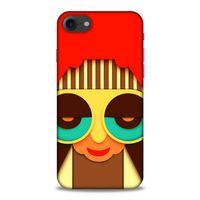 Lopard Apple Iphone 8 Uyumlu Kılıf Soyut Sanat (5) Baskılı Koruma Kabı