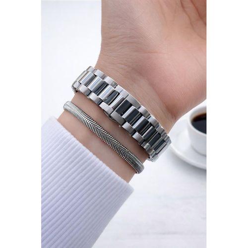 Tom Jones Çelik Kordon 2 Yıl Garantili 3 Atm Suya Dayanıklı Kadın Kol Saati+Bileklik BTJ.10057.1