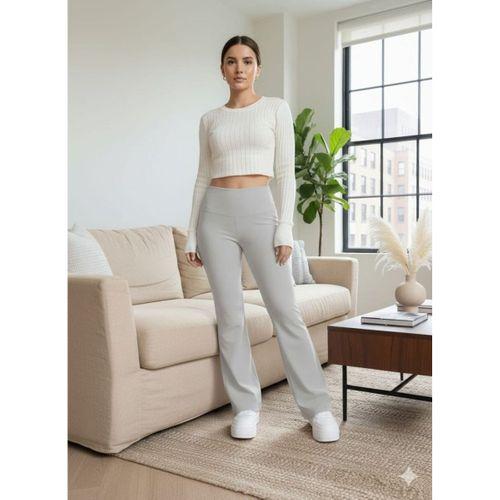 Kadın Yüksek Bel Ispanyol Paçalı Pantolon Tayt