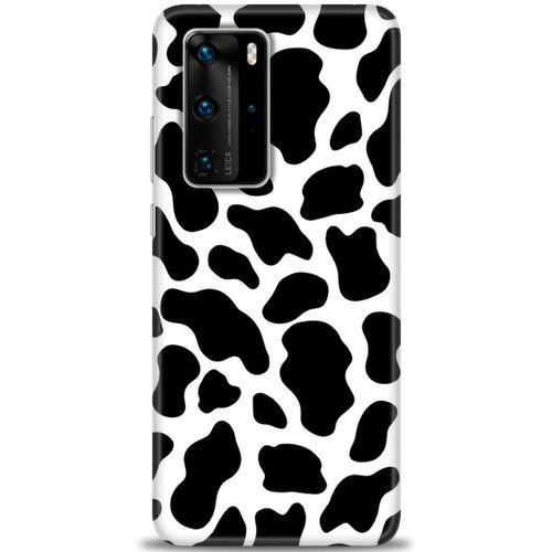 Huawei P40 Pro Kılıf HD Baskılı Kılıf - İnek + Tam Ekran Koruyucu
