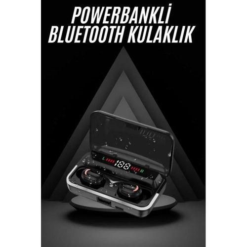 Bluetooth Kulaklık Dijital Şarj Göstergeli Powerbankli Bass Özellikli Kablosuz Kulakiçi 5.1 Mikrofonlu