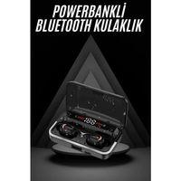 Bluetooth Kulaklık Dijital Şarj Göstergeli Powerbankli Bass Özellikli Kablosuz Kulakiçi 5.1 Mikrofonlu