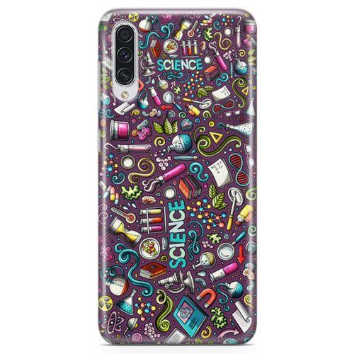 Samsung Galaxy A50s Kılıf Bilim İçin Doodle Arka Kapak Koruma Desenli Full Koruyucu