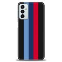 Samsung Galaxy M13 Kılıf HD Baskılı Kılıf - Bordo Çubuk + Tam Ekran Koruyucu