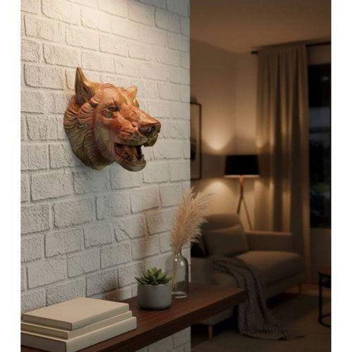 Gold Kurt Duvar Aksesuarı Asılabilir 3d Dekoratif Heykel 25x19 Cm