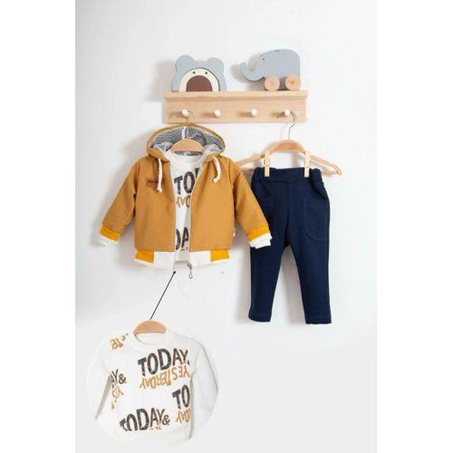 Erkek Bebek Today Baskılı Yağmurluk 3'lü Takım