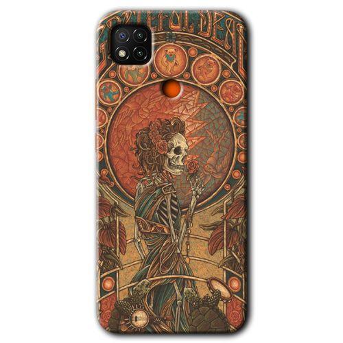 Redmi 9c Kılıf HD Desen Baskılı Arka Kapak - İskelet Aşk + Kırılmaz Cam