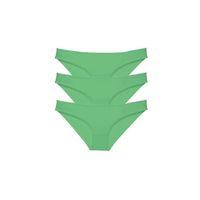 3 Adet Süper Eko Set Likralı Kadın Slip Külot Yeşil