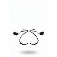 Siyah Harness Takım Zincir Detaylı Bileklik Bağlantılı Deri - Brf270